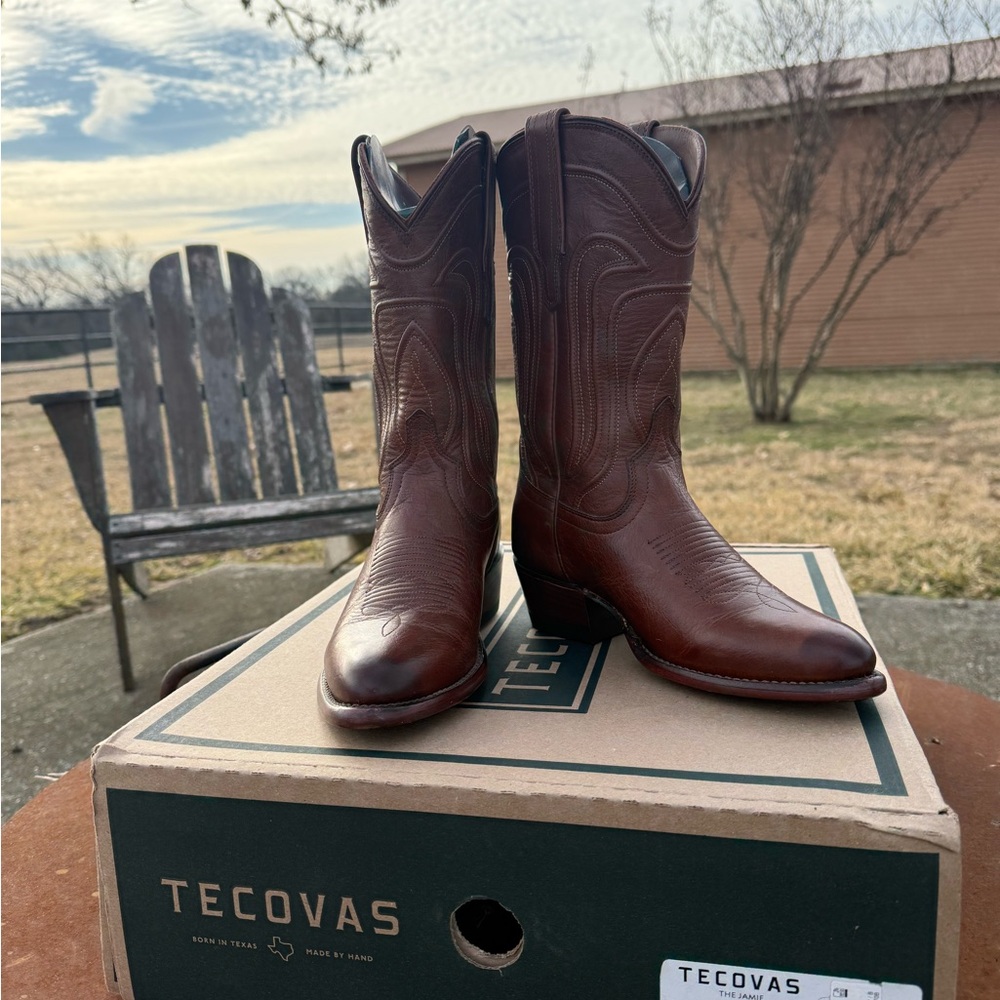 Tecovas Women's Brown Leather Western Boots - Picture 3 of 5